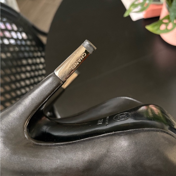 Chanel Leather Ankle Lace Up Pointed Toe Stiletto Boots Bootie - Picture 9 of 15